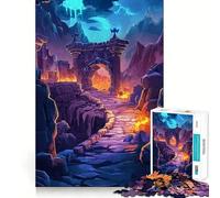 Porte des ruines Antiques Puzzle de 1000 pièces pour Adultes Jeu de Concentration mentale Activité de découpage de Haute précision Activité de Partage et de renforcement des Liens familiaux (50x75cm)