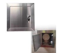 Porte d'inspection en acier inoxydable - Panneau d'accès mural étanche avec serrure à clé - Design carré pour cuisine, salle de bain, camping-car - Petite porte d'accès (45 x 90 cm)
