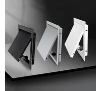 Porte d'inspection en aluminium 40 x 55 cm / 16x22in - Couvercle gris mécanisme de pression, fils et tuyaux dissimulés, parfait pour un accès intérieur/extérieur, panneau d'accès durable
