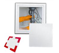 Porte d'inspection en plastique polyvalente ABS, Panneau d'accès carré autocollant de 12,7 à 32,5 cm for plomberie, douche, grenier camping-car, multicolore(Silver,175x175mm/6.9x6.9in)