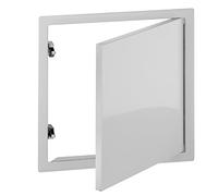 Porte d'inspection, tôle d'acier, blanche avec fermoir à ressort 40 x 40 cm