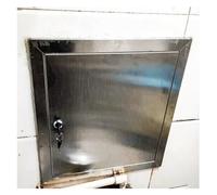 Porte d'inspection verrouillable en acier inoxydable 304, panneau d'accès encastré au mur/plafond, loquet de tournevis for cloison sèche, plomberie, électricité(34.5x34.5cm/13.6x13.6")