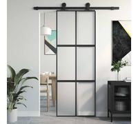 Porte d'Intérieur Porte Vitrée Moderne Blanc Trempé Verre Aluminium Fin vidaXL