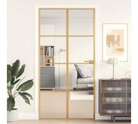 Porte d'Intérieur Porte Vitrée Moderne Blanc Trempé Verre Aluminium Fin vidaXL