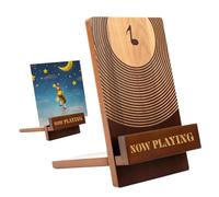 Porte-disques - 13,3 x 18 x 22,2 cm, support de disque, élégant | Rangement portable en vinyle, présentoir pour accessoires de joueur, collectionneurs, salles de musique, studios