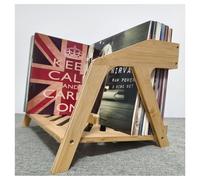 Porte-disques vinyle en bambou - Design élégant - Peut contenir jusqu'à 80 disques vinyles de 30,5 cm - Élégant pour le rangement de disques vinyle, CD, magazines, livres (naturel)