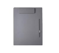 Porte Document 4 pièces A4 presse-papiers Business Pad dossier conseil examen tableau d'écriture spécial Clip livre papeterie bloc-notes carton Signature(GREY)