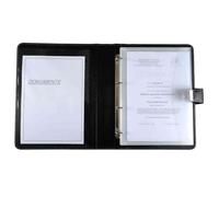 Porte document - ALASSIO - Cuir Nappa noir - Format A4 - 4 anneaux