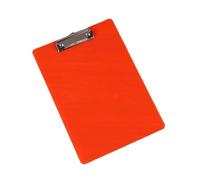 Porte Document Bloc-notes d'écriture A4, 3 pièces, presse-papiers avec Clip à profil bas, dossier de documents, organisateur papier, tablette translucide(Red)