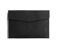 Porte Document Cuir 1 pochette en cuir A4, imperméable, résistante à l'usure, très grande capacité, for le rangement des fournitures scolaires et de bureau(Black-A4)