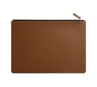 Porte Document Cuir Chemise d'affaires en cuir A4 avec fermeture éclair, organiseur de documents, porte-documents, porte-documents, sac for le rangement des contrats et des factures(Brown)
