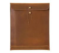 Porte Document Cuir Chemise en cuir A4 simple et grande capacité, porte-documents tendance, organiseur de documents, contrats, factures, bureau(Brown)