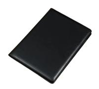 Porte document cuir Porte-documents A4 en cuir for homme et femme, organiseur de documents, porte-papiers, bloc-notes, papeterie bureau(Black)