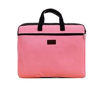 Porte Document Livre Durable A4 Sac de Document Dossier avec Handle Fermeture Courte Business Travel Man Handbag Red Black Trieur Organiseur(Rosa)