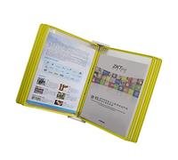 Porte Document Mural Multicolore 10 Panneaux Double Face 20 Pochettes A4(Yellow)