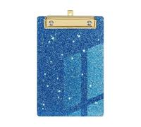 Porte Document Presse-papiers avec Clip métallique bas et trou de suspension, 4 pièces, for salle classe, école, bureau(Blue)
