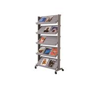 Porte-document sur pied - Paperflow - 5 compartiments - Aluminium - Mobile - 240 x 320 mm