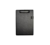 Porte Document Trombone en cuir PU noir for fichiers A4/A5, planche à écrire, dossier, papeterie for documents, fournitures scolaires et de bureau(BLACK-A5)