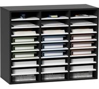 Porte-documents 27 compartiments - Classeur réglable noir - Classeur à lettres pour l'organisation du bureau