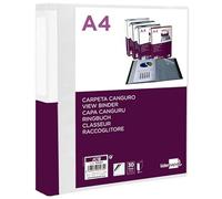 Porte-documents 30 pochettes kangourou pp din a4 transparent couverture et dos personnalisable