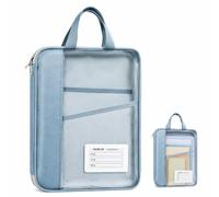 Porte-documents à 3 couches avec fermeture éclair - Dossier de classification des sujets - A4 - Double fermeture éclair - Organiseur essentiel pour documents et petits articles - Idéal pour la