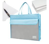Porte-documents A3 - Poignée de transport durable, classeur à fermeture éclair Oxford | Rangement sûr pour les pages de messages, papiers, porte-documents portable, magazines, projets scolaires