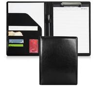 Porte Documents A4 à Clip, Document Conférencier en PU Cuir, Dossier Presse-Papiers a4, Porte Bloc-Notes, Porte Bloc-notes pour Bureau Agenda Conférence, Livré avec Stylo et Bloc-Notes