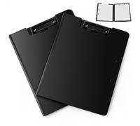 Porte Documents A4 avec Pince et Couverture, Porte Bloc A4 Double Clip en PP Étanche, Porte Document A4 Portable, Bloc Note A4 pour Bureau École Chantier Réunion Écriture Quotidienne