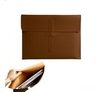 Porte Documents A4 Cuir Marron Foncé pour Rangement Document | Fabriqué en cuir résistant il protège vos papiers A4 idéal pour bureau examen et rangement de documents professionnels