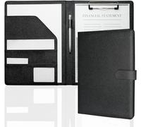 Porte Documents A4, Document Porte Folio Pochette Porte Document Pu Cuir Porte Bloc A4 Range Documents Trieur Organiseur Portfolio Planchettes Porte-Formulaires (Marron)