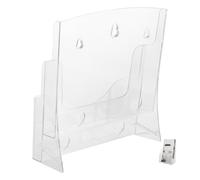 Porte-documents A4 double couche en acrylique et support mural pour brochures et accessoires de bureau