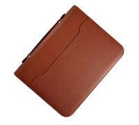 Porte-documents A4 en cuir PU avec fermeture éclair avec compartiments de rangement, organiseur de bloc juridique, portefeuille d'affaires au design compact, car