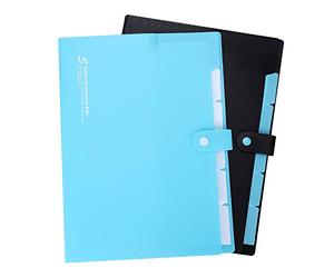 Porte-documents A4 en Plastique avec Couvercle Classeur de Dossier avec Etiquette Porte-dossier pour Classement Rangement de Papier Adminstratif pour Présentation Exposé Réunion Conférence Soutenance