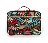 Porte-Documents A4 Multi-Poches Zippé - Professionnel Pour Voyages d'Affaires, Conférences - Noir et Rouge