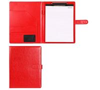 Porte-Documents A4, Presse-papiers A4, Dossier de conférence, Bloc-Notes juridique, Pliable for Documents(Red,with Notebook)