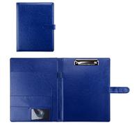 Porte-Documents A4, Presse-papiers A4, Dossier de conférence, Bloc-Notes juridique, Pliable for Documents(Blue,Without Notebook)