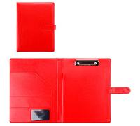 Porte-Documents A4, Presse-papiers A4, Dossier de conférence, Bloc-Notes juridique, Pliable for Documents(Red,Without Notebook)