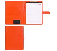 Porte-Documents A4, Presse-papiers A4, Dossier de conférence, Bloc-Notes juridique, Pliable for Documents(Orange,with Notebook)