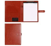 Porte-Documents A4, Presse-papiers A4, Dossier de conférence, Bloc-Notes juridique, Pliable for Documents(Brown,with Notebook)