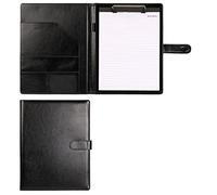 Porte-Documents A4, Presse-papiers A4, Dossier de conférence, Bloc-Notes juridique, Pliable for Documents(Black,with Notebook)