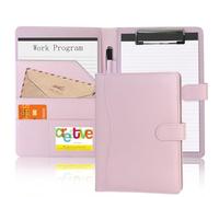 Porte-documents A5 avec pince, PU Porte-portfolio en cuir conférencier Organisateur, Porte-documents avec pince en similicuir pour A5 Élégant Porte-documents pour femmes et hommes Mappe d'affaires