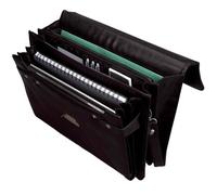 Porte-documents - ALASSIO - CANTANA - PU - Noir - Sangles amovibles - Compartiment à fermeture-éclair