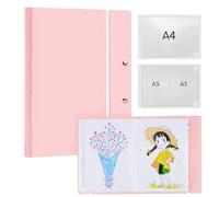 Porte-documents artistiques de 17,5 x 22,9 cm, 50 pochettes, 40 pages de protection transparentes, organiseur de portfolio pour artistes, dossiers de présentation professionnels et rangement avec