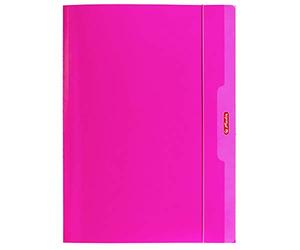 Porte-documents avec bande élastique A4 Color Blocking, rose