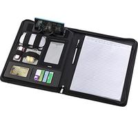 Porte-documents avec batterie externe 5000 mAh, plusieurs compartiments pour cartes de crédit et cartes de visite, format A4