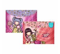 Porte-documents avec languette Gorjuss Carousel saumon A4 (33 x 24 x 1 cm)