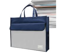 Porte-documents avec poignée - Portable A3 - Étui Oxford étanche | Sangle d'épaule, Créoles de rangement pour documents, magazines, cartes, rapports, découpes de messages, papiers de bureau