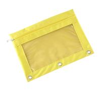 Porte-documents B5 en PVC transparent à trois anneaux en tissu Oxford robuste pour documents, cahiers, bords renforcés