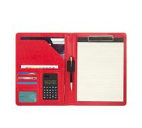 Porte-documents D'affaires Dossier De Conférence En Cuir Avec Presse-papiers Fente Pour Stylo Élastique À Poches Multiples Pour Les Entretiens Réunion Porte-carte Visite