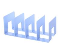 Porte-documents de Bureau Rangement Vertical Divisé en Plastique, Bleu | Organisation Visible des Dossiers et Rapports, Identification Facile Notes, pour Bureau et Bibliothèque